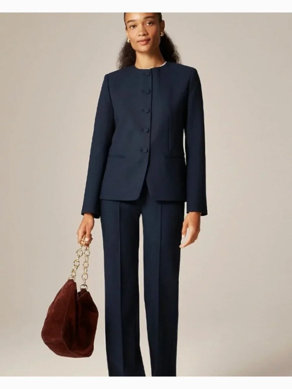 NWT J Crew Cora lady jacket in four-season stretch 12 Navy